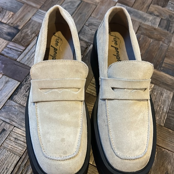 Free People Nico Platform Loafer Tan Suede Size 40 - Picture 8 of 16